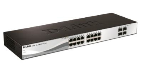 D-Link Web Smart DGS-1210-20 - Switch - gestito - 16 x 10/100/1000 + 4 x Gigabit SFP - desktop, montabile su rack